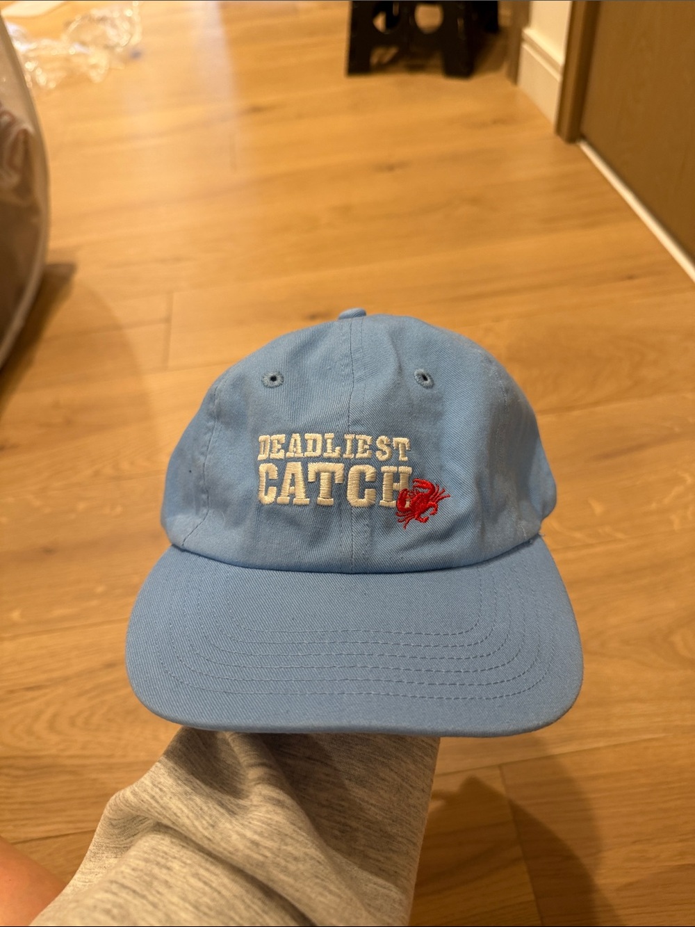 Deadliest Catch Discovery Channel Embroidered Light Blue Cotton Baseball Cap